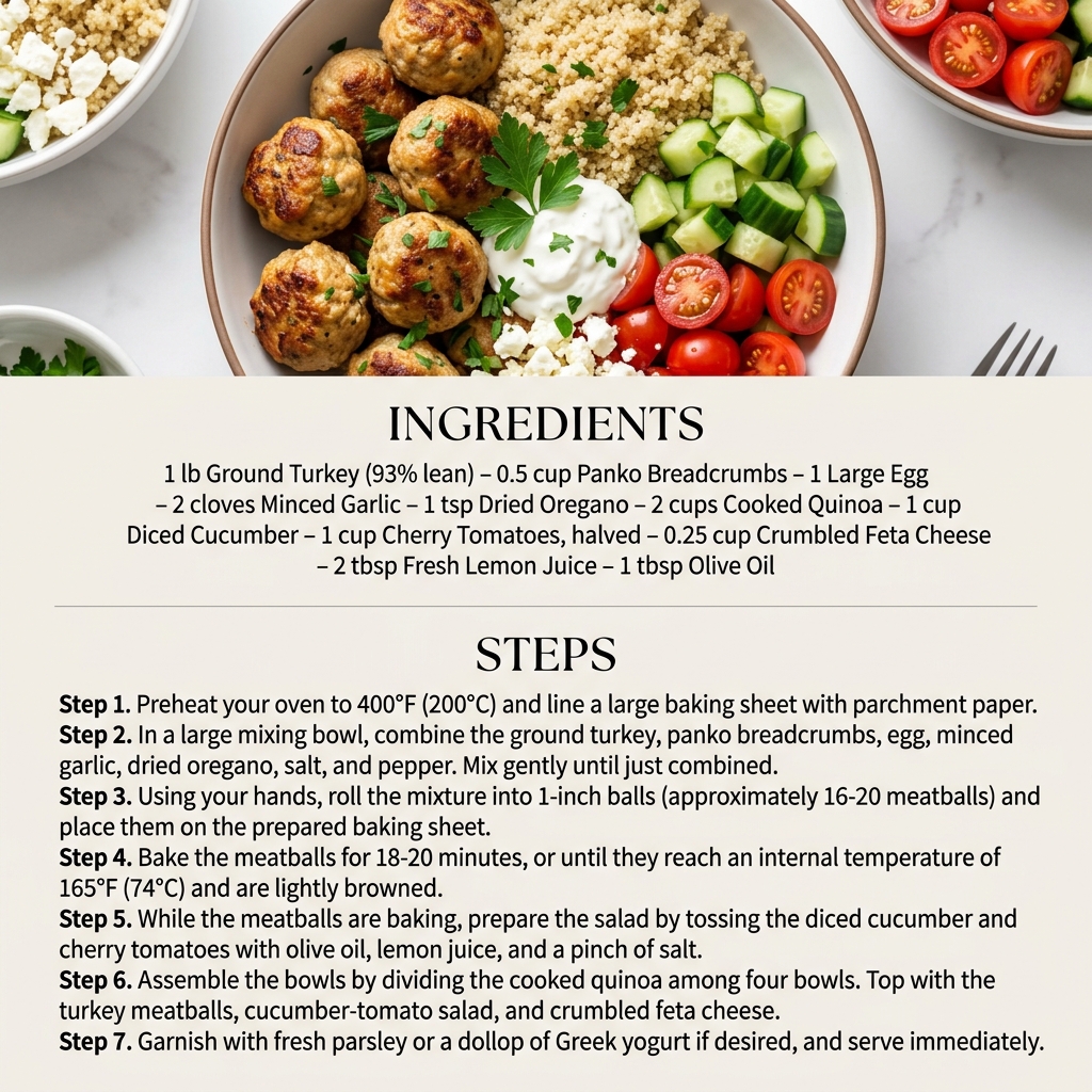 Turkey Meatball Bowls Infographic