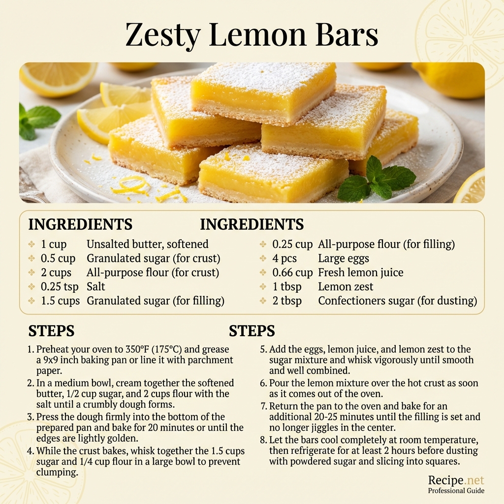 Zesty Lemon Bars Infographic