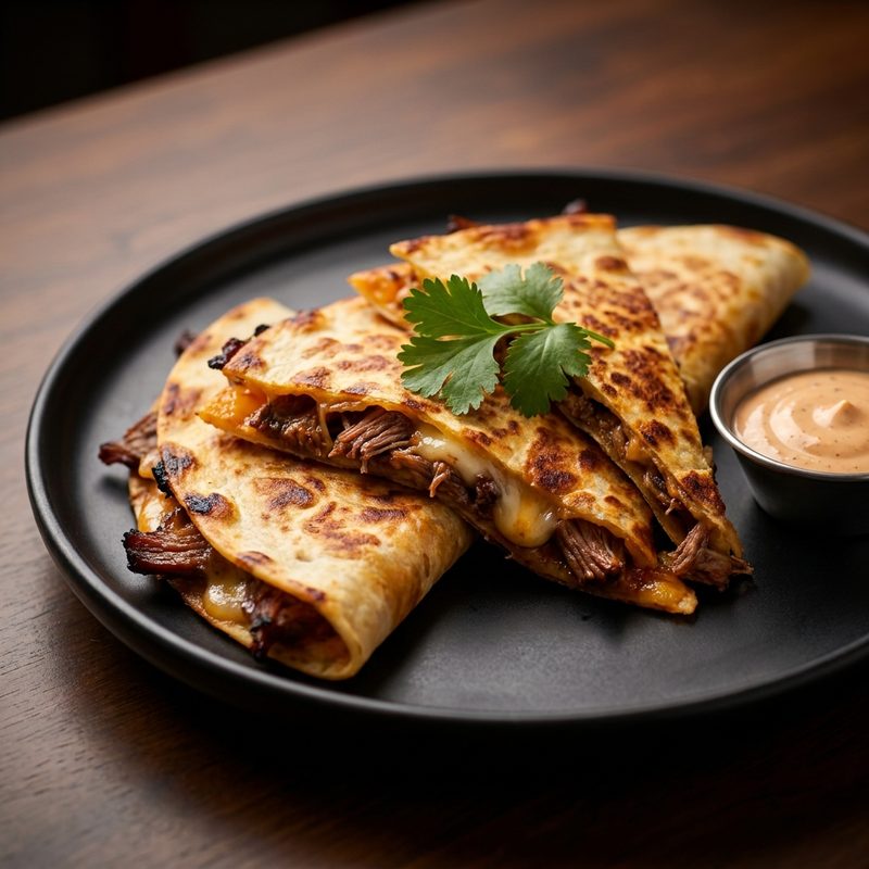 BBQ Pulled Beef Quesadillas