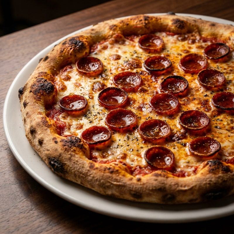 Buffalo Style Pizza with Cup and Char Pepperoni