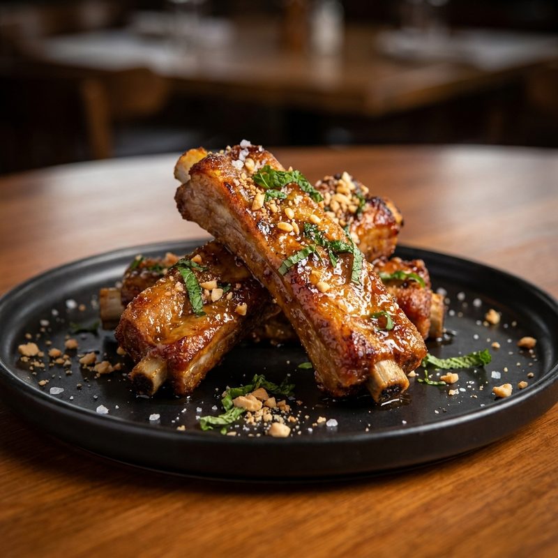 Crispy Mint Pork Ribs
