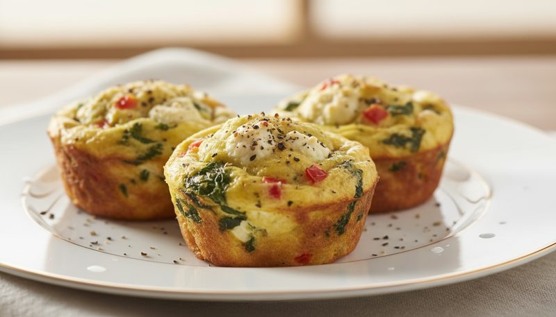 Egg Muffin Tins With Spinach