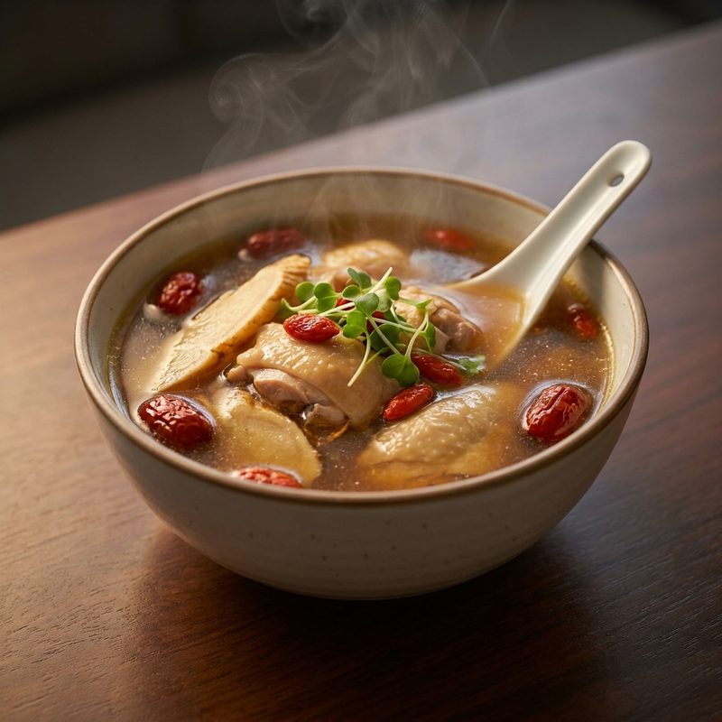 Ginseng and Goji Chicken Soup