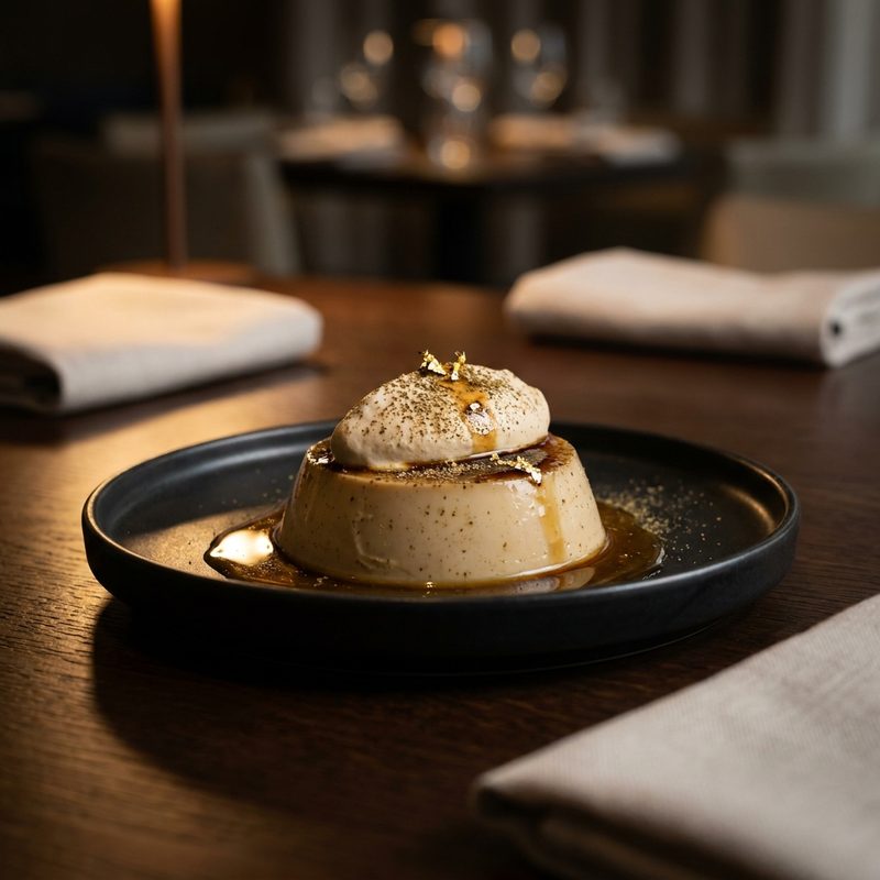 Hojicha Panna Cotta