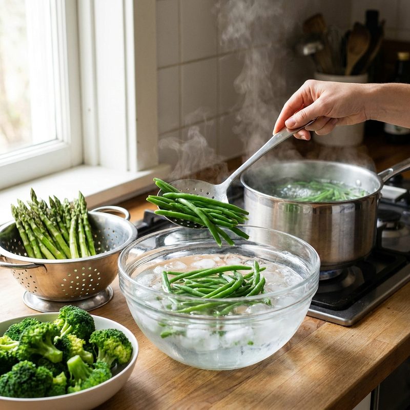 How to Blanch and Shock Vegetables to Keep Them Crisp and Green