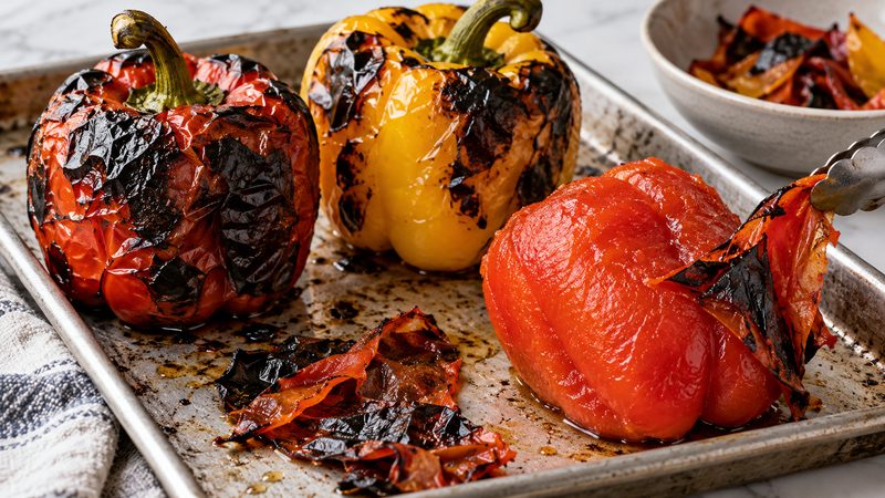 How to Char and Peel Bell Peppers