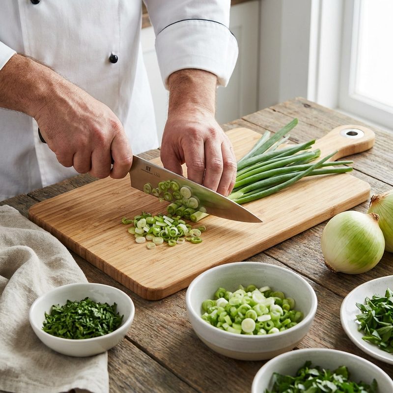 How to Chop Green Onions