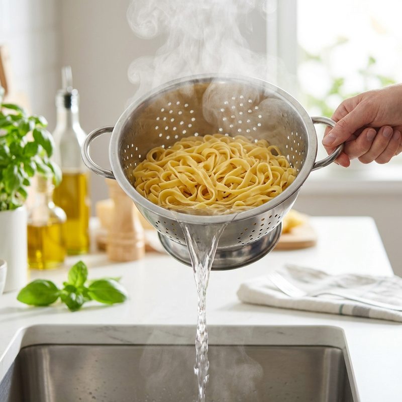 How to Drain Noodles