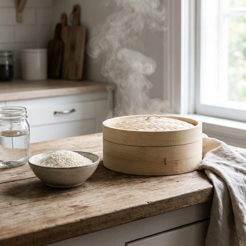 How to Steam White Rice
