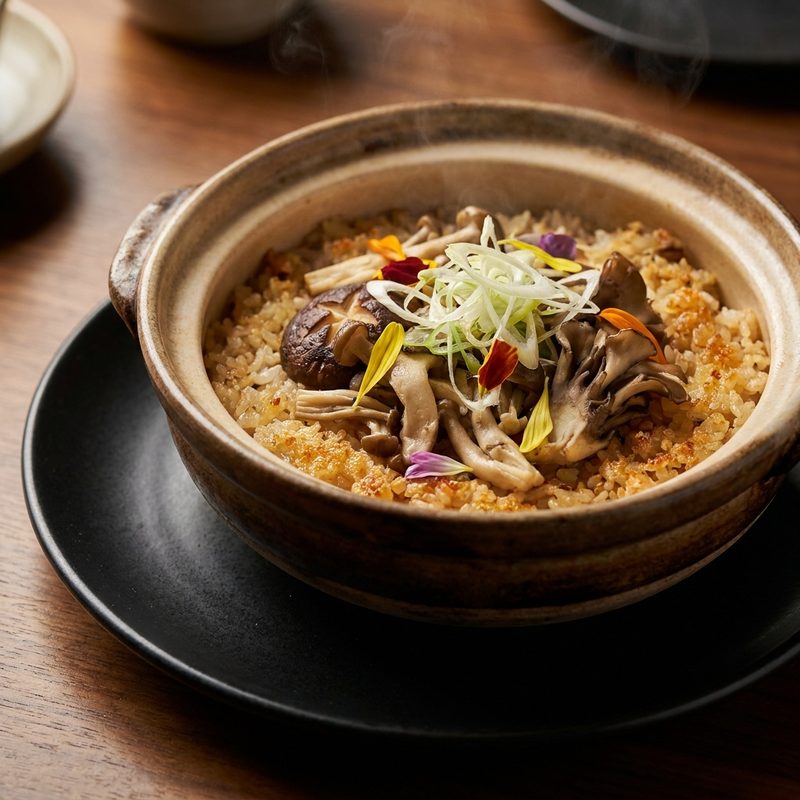 Mushroom Donabe Rice