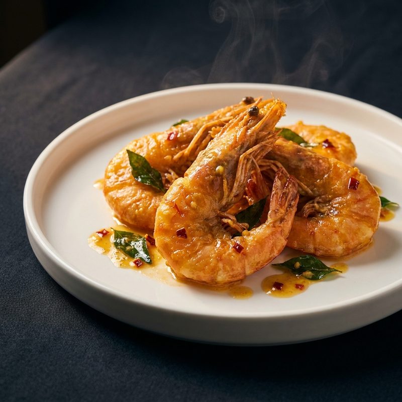Salted Egg Yolk Prawns