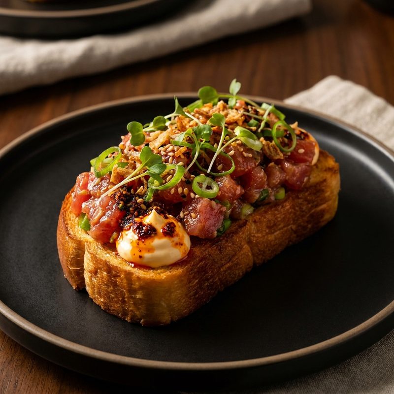 Spicy Negitoro Toast