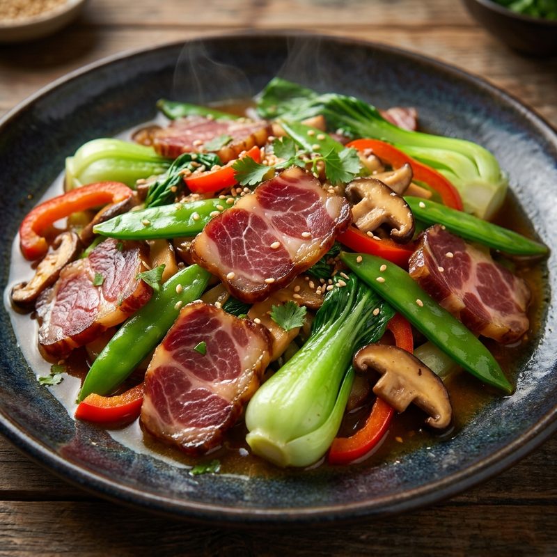 Stir-Fried Yunnan Ham with Vegetables