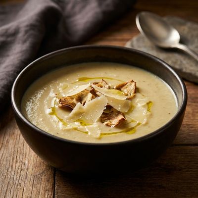Artichoke Soup with Manchego