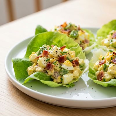 Avocado and Bacon Egg Salad Wraps