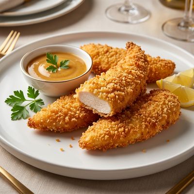 Baked Crispy Chicken Tenders with Honey Mustard