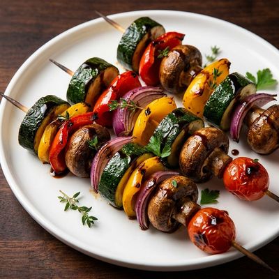 Balsamic Glazed Grilled Vegetable Kabobs