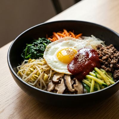 Bibimbap with Seasoned Vegetables and Gochujang