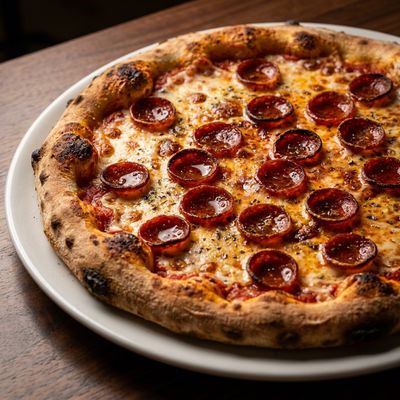 Buffalo Style Pizza with Cup and Char Pepperoni
