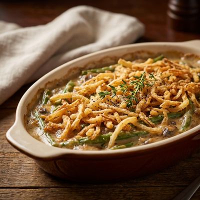 Classic Green Bean Casserole with Crispy Onions