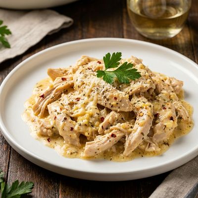 Creamy Crock Pot Garlic Parmesan Chicken