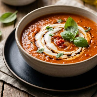 Creamy Roasted Tomato Soup with Cashew Cream