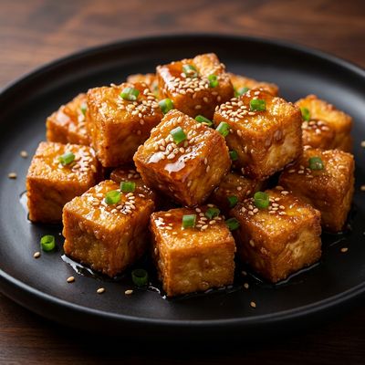 Crispy Air Fryer Tofu with Soy Ginger Glaze