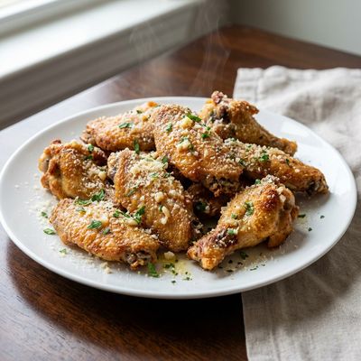 Crispy Baked Garlic Parmesan Wings