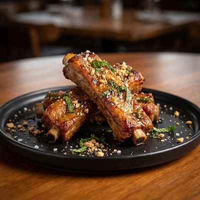 Crispy Mint Pork Ribs