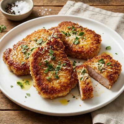 Crispy Parmesan Crusted Pork Chops
