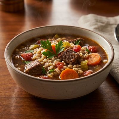 Crock Pot Beef and Barley Soup