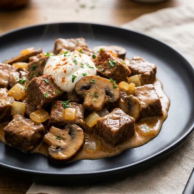 Crock Pot Beef Stroganoff with Mushrooms