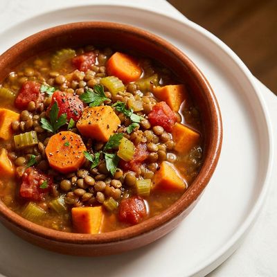 Crock Pot Vegetarian Lentil and Vegetable Stew