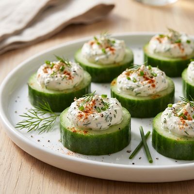 Cucumber Bites with Herbed Cream Cheese