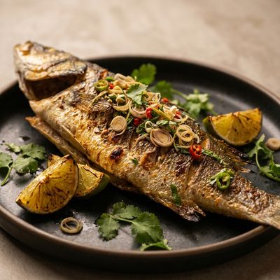 Dai Style Grilled Seabass with Lemongrass