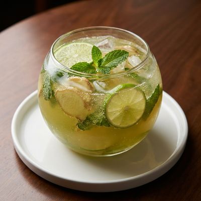 Ginger and Lime Mocktail Punch