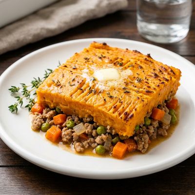 Ground Turkey and Sweet Potato Shepherd's Pie