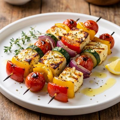Halloumi and Vegetable Skewers