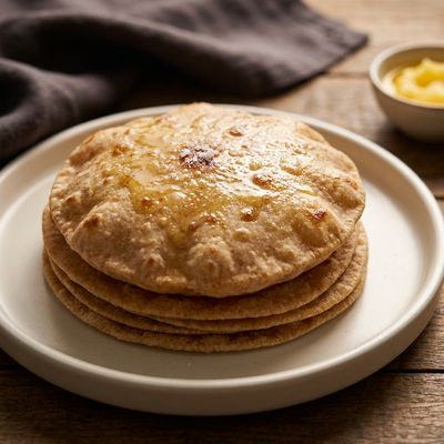 Homemade Chapati with Whole Wheat Flour