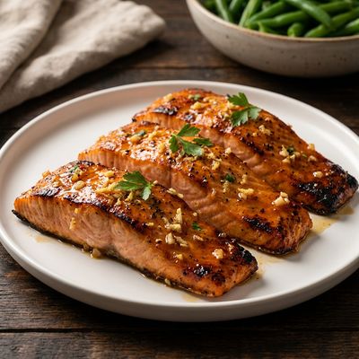 Honey Garlic Air Fryer Salmon
