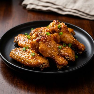 Honey Sriracha Glazed Baked Chicken Wings