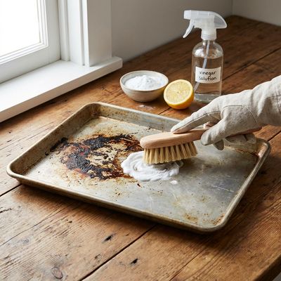 How to Remove Burnt-On Grease from Baking Sheets