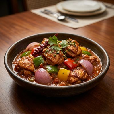 Kadai Chicken with Bell Peppers