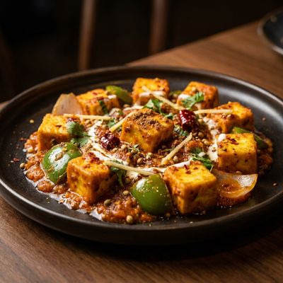 Kadai Paneer with Crushed Coriander