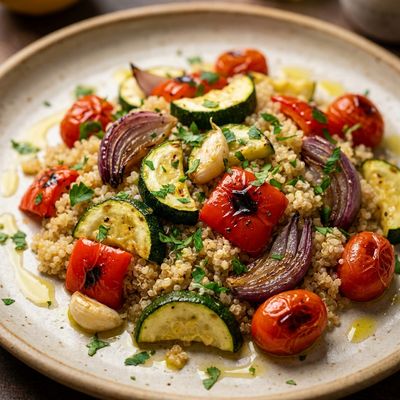 Lemon Herb Roasted Vegetable Quinoa Bowl