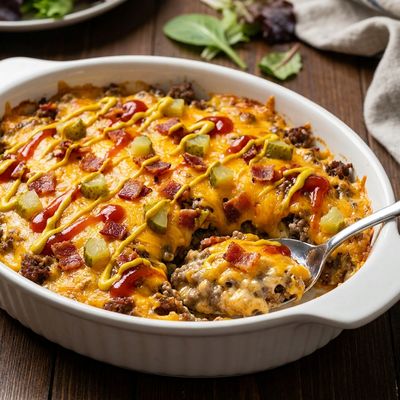 Low-Carb Bacon Cheeseburger Casserole