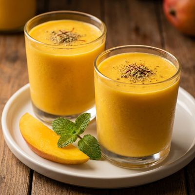Mango Lassi with Yoghurt and Cardamom