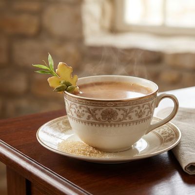 Masala Chai with Cardamom and Ginger