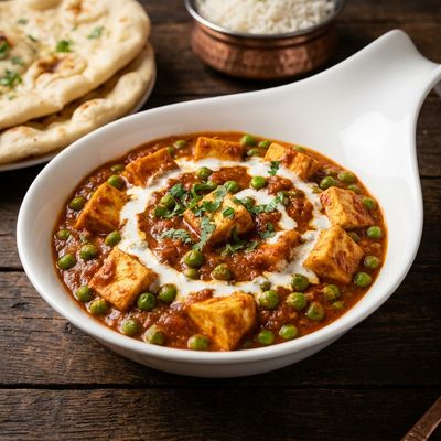 Matar Paneer with Green Peas