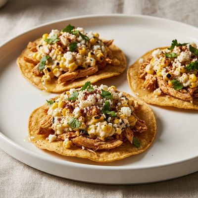 Mexican Street Corn Chicken Tostadas